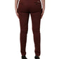 Roy Roger's Maroon Mid Waisted Slim Fit Denim Trouser Jeans