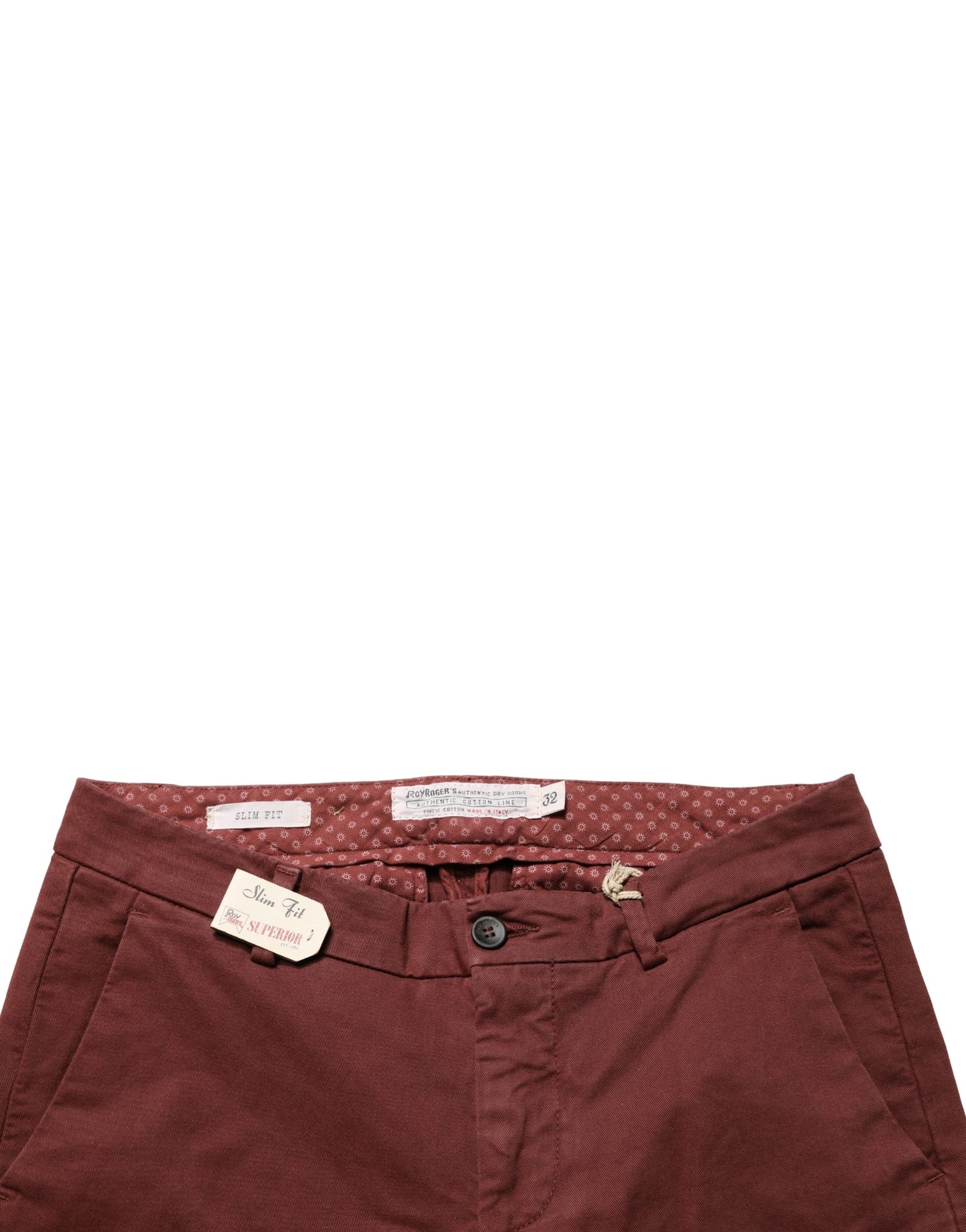 Roy Roger's Maroon Mid Waisted Slim Fit Denim Trouser Jeans