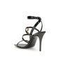Saint Laurent Black Calf Leather Bos Taurus Stiletto Heel Sandals