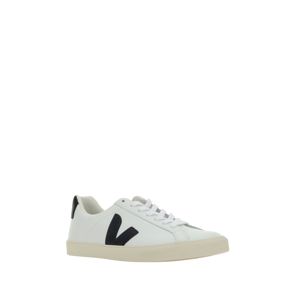 Veja White Calf Leather Bos Taurus Low Top Sneakers