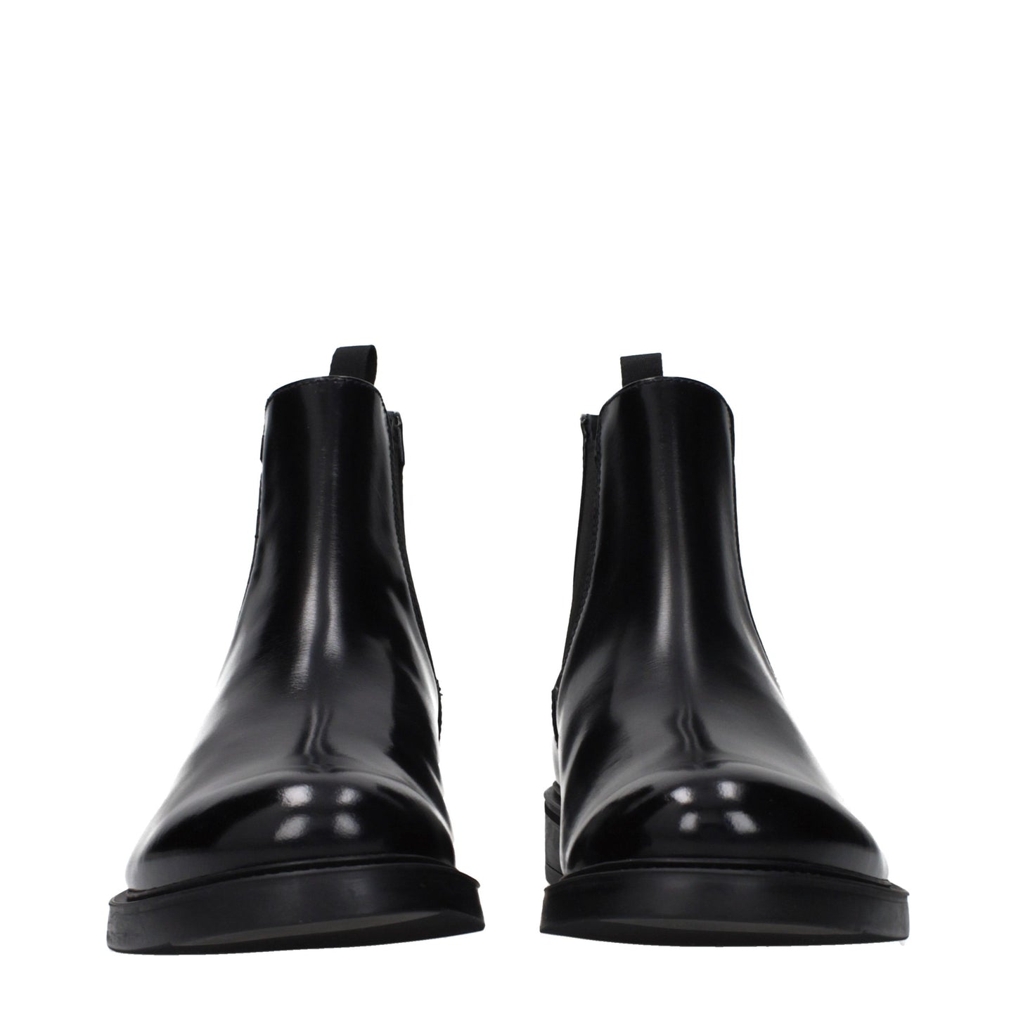 Prada Black Leather Ankle Boots