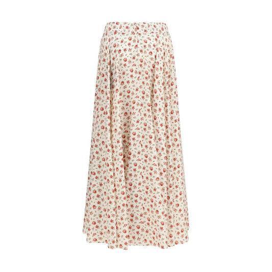 Dolce & Gabbana Multicolor Silk Midi Skirt
