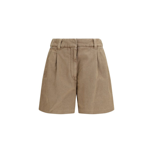 Brunello Cucinelli Beige Cotton Bermuda Shorts