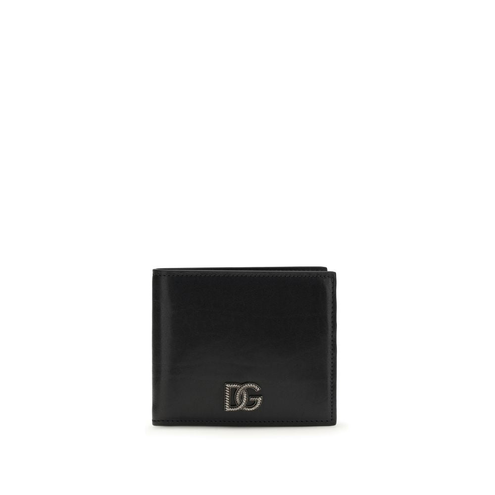 Dolce & Gabbana Black Calf Leather Bos Taurus Wallet