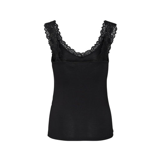Vero Moda Black Viscose Tank Tops