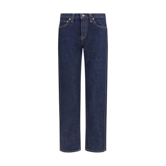 Khaite Blue Cotton Straight-Leg Jeans