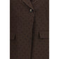 Ganni Brown Recycled Polyester Blazer