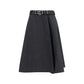 Ganni Gray Recycled Polyester Long Skirt