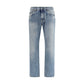 Dolce & Gabbana Blue Cotton Straight-Leg Jeans