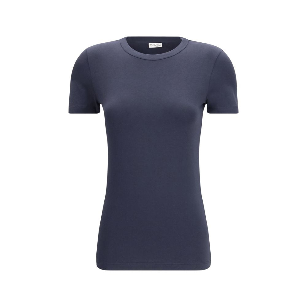 Brunello Cucinelli Blue Cotton T-Shirt