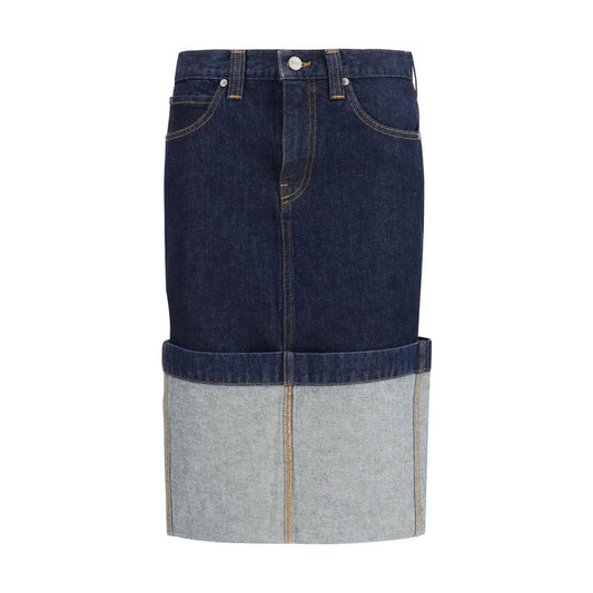 Khaite Blue Denim Skirt