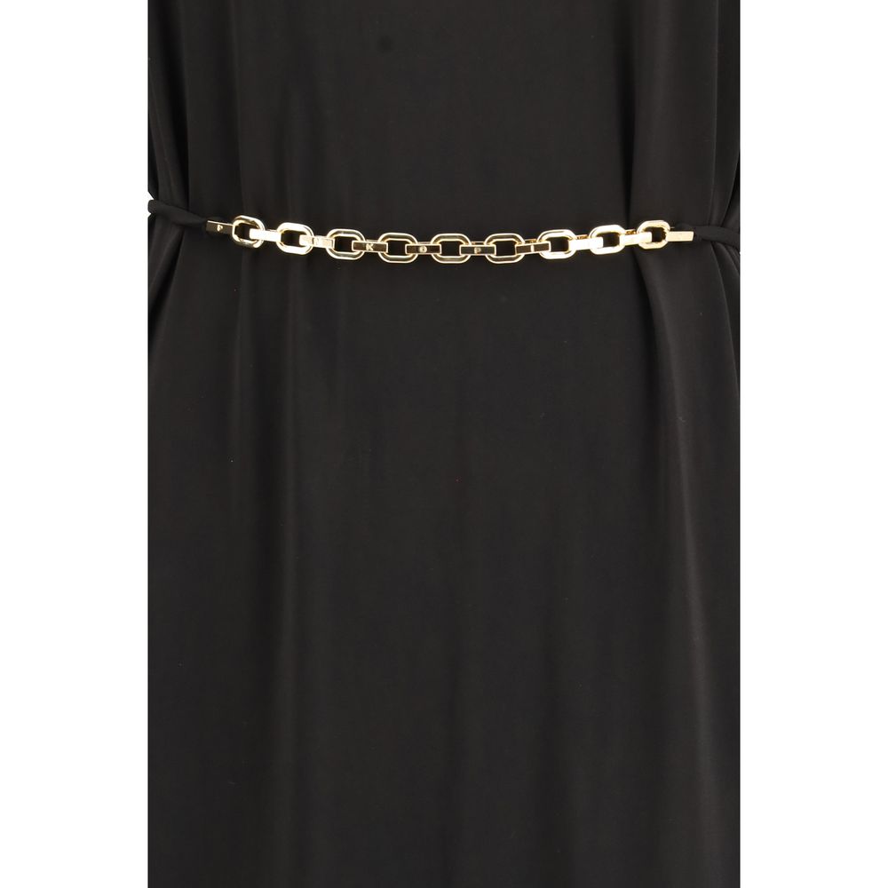 PINKO Black Acetate Casual Dress