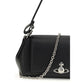 Vivienne Westwood Black Calf Leather Bos Taurus Shoulder Bag