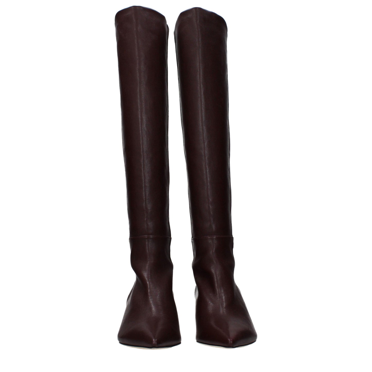 Stuart Weitzman Red Leather High Heel Boots