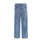 Diesel Blue Cotton Straight-Leg Jeans