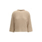 Fabiana Filippi Beige Fleece Wool Sweatshirt