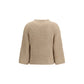 Fabiana Filippi Beige Fleece Wool Sweatshirt