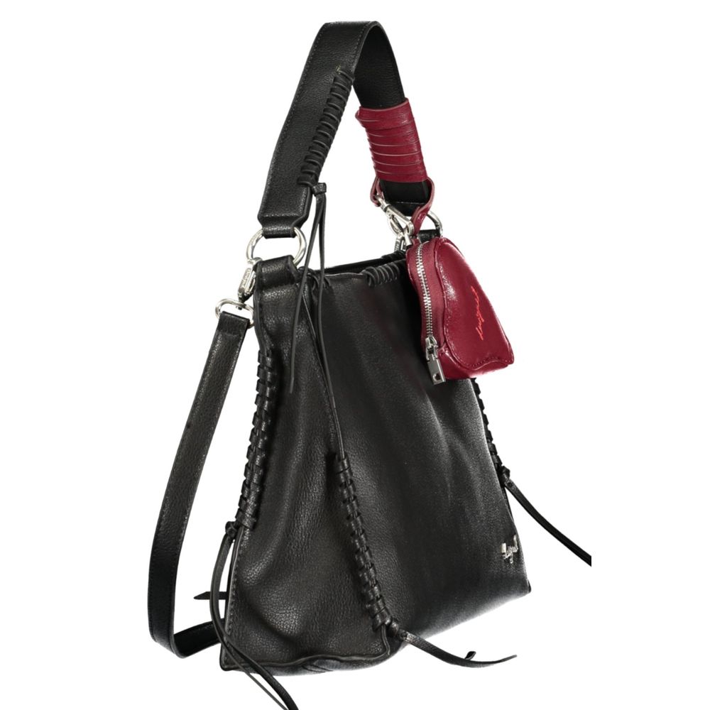 Desigual Nero Poliuretano Women Handbag