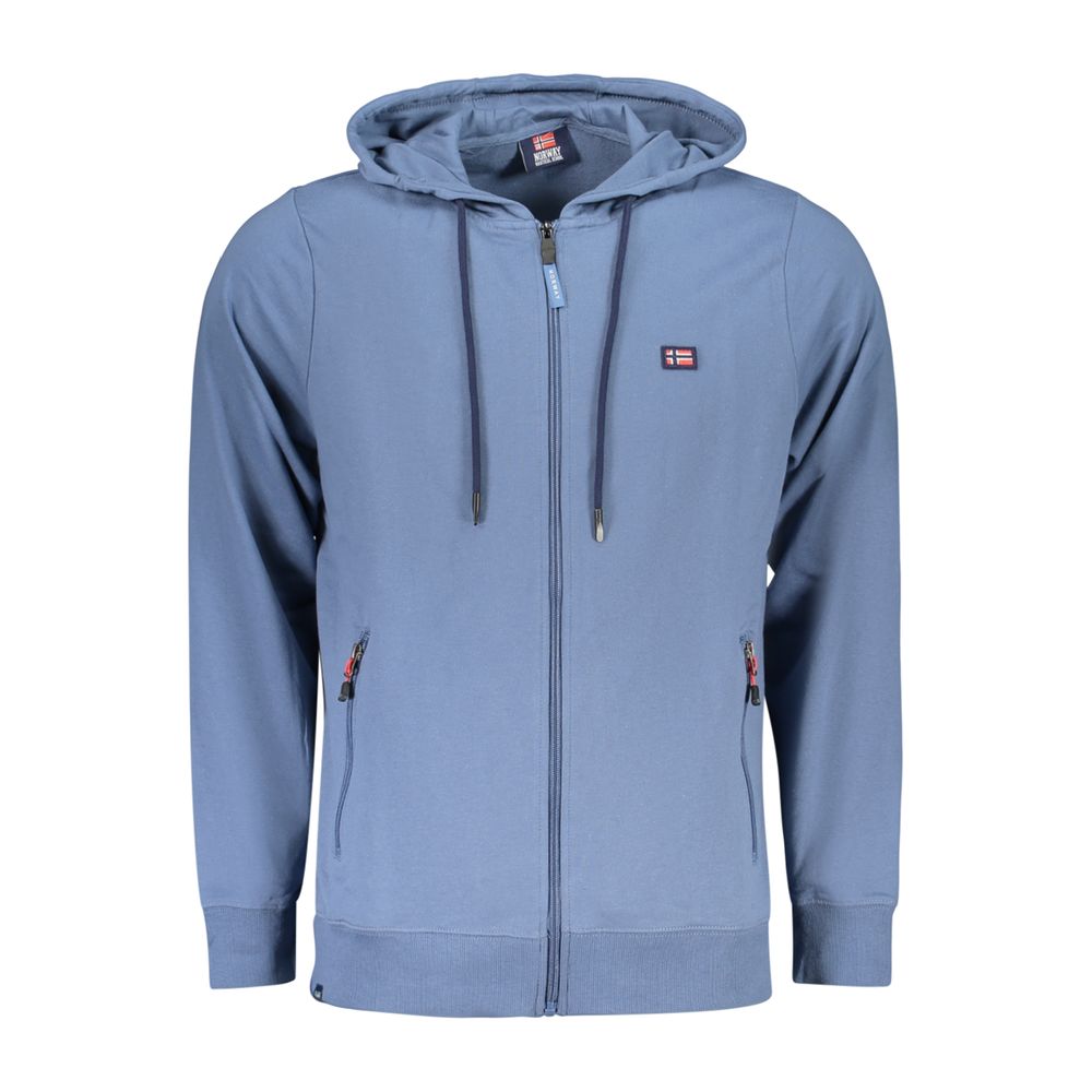 Norway 1963 "Blu Cotton Mens Sweatshirt with Hood"