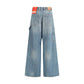 Diesel Blue Cotton Relaxed Fit Jeans