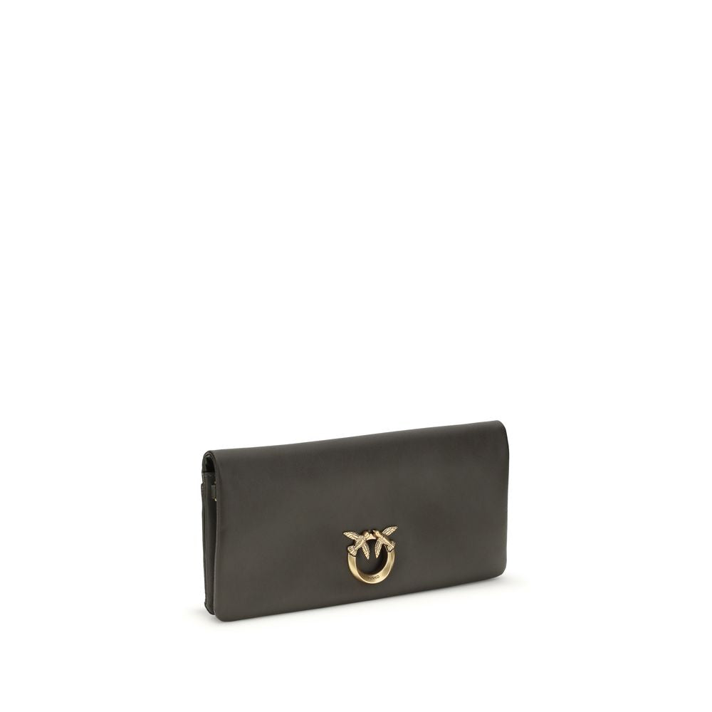 PINKO Bicolor Calf Leather Bos Taurus Clutch Bag