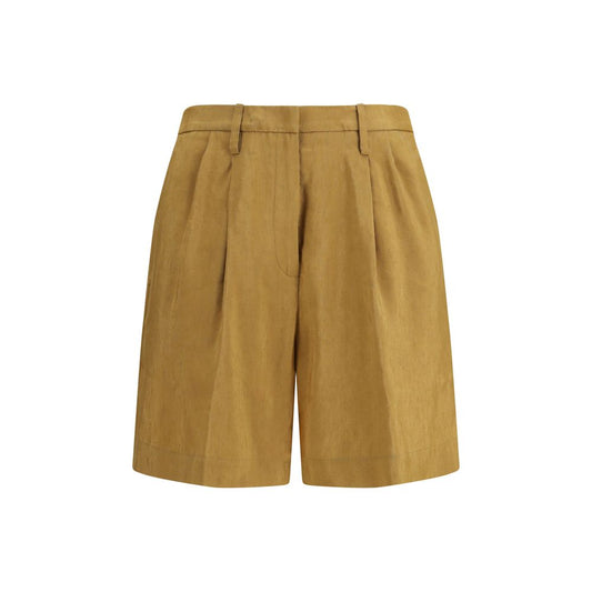 Forte_Forte Beige Linen Bermuda Shorts