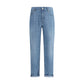 Brunello Cucinelli Blue Cotton Relaxed Fit Jeans