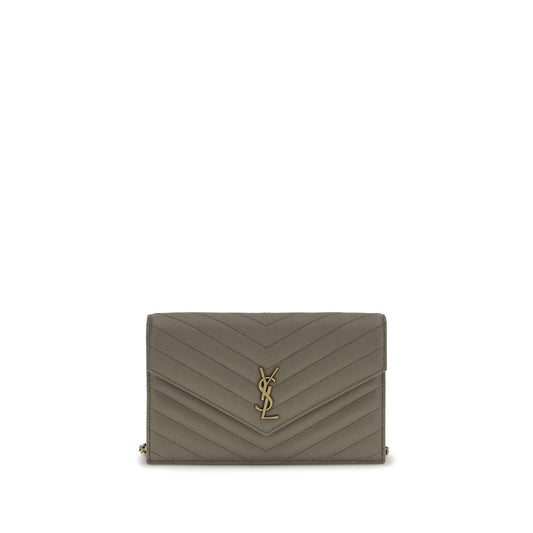 Saint Laurent Gray Calf Leather Bos Taurus Wallet