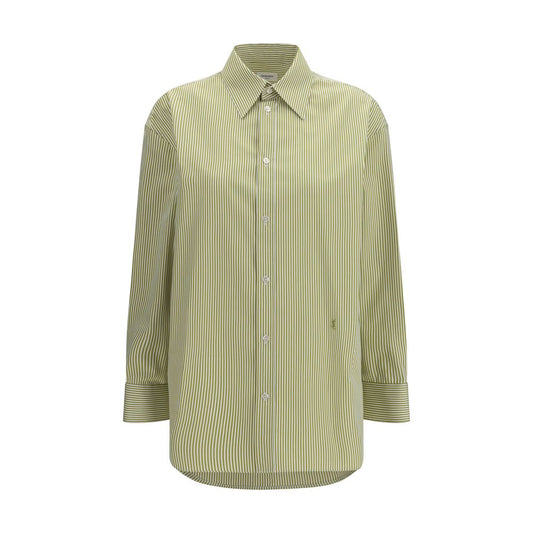 Saint Laurent Bicolor Cotton Pattern Shirt