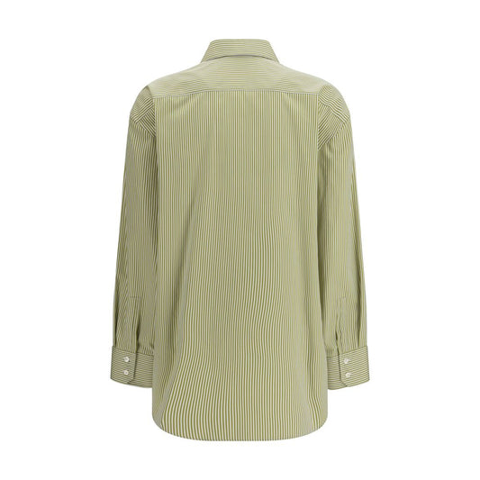 Saint Laurent Bicolor Cotton Pattern Shirt