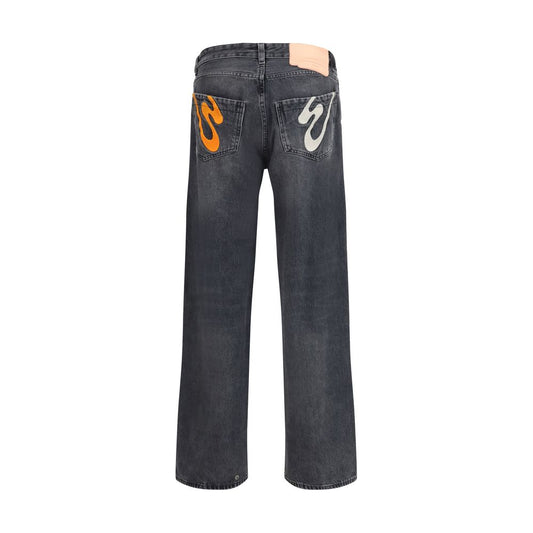 PDF Channel Gray Cotton Jeans Denim