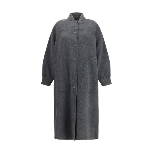 Max Mara Gray Nylon Coat