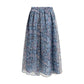Max Mara Multicolor Silk Long Skirt