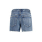 Agolde Blue Cotton Bermuda Shorts