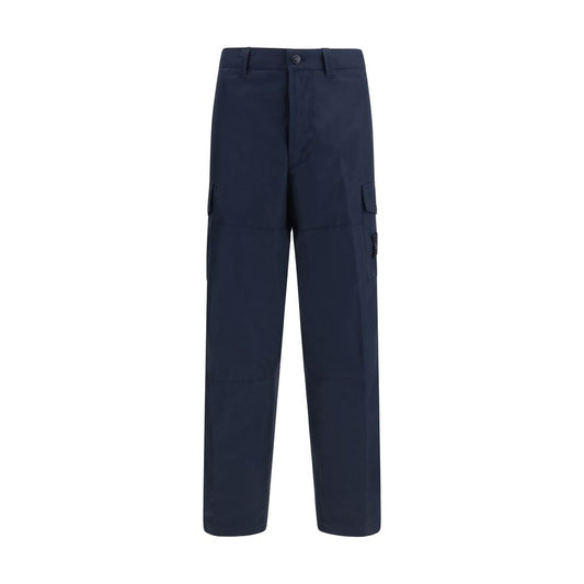 Stone Island Blue Cotton Cargo Pants