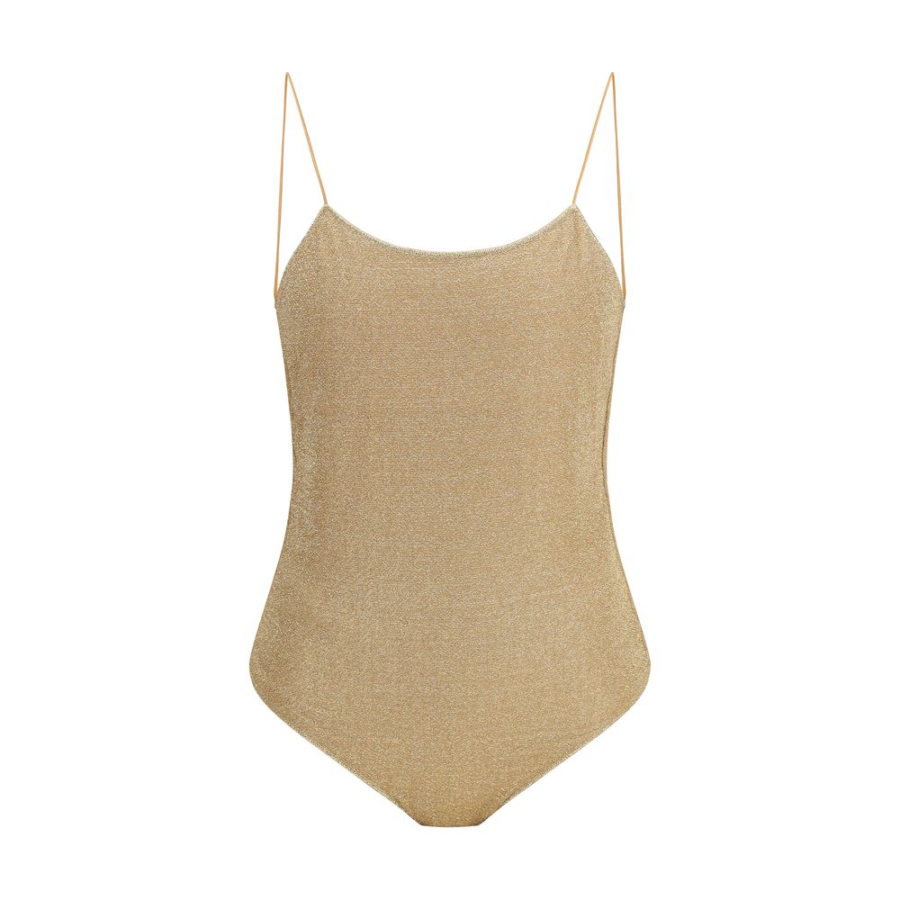Oséree Gold Metal One-Piece Swimsuit