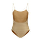 Oséree Gold Metal One-Piece Swimsuit