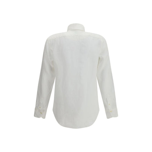 Finamore White Linen Dress Shirt