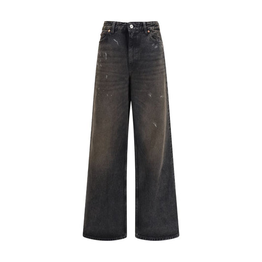 Our Legacy Black Cotton Relaxed Fit Jeans