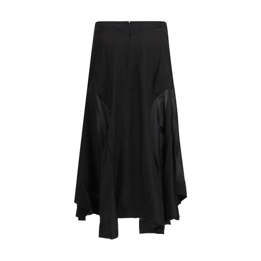 Our Legacy Black Lyocell Long Skirt