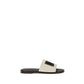 Dolce & Gabbana Beige Calf Leather Bos Taurus Flat Sandals