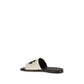Dolce & Gabbana Beige Calf Leather Bos Taurus Flat Sandals