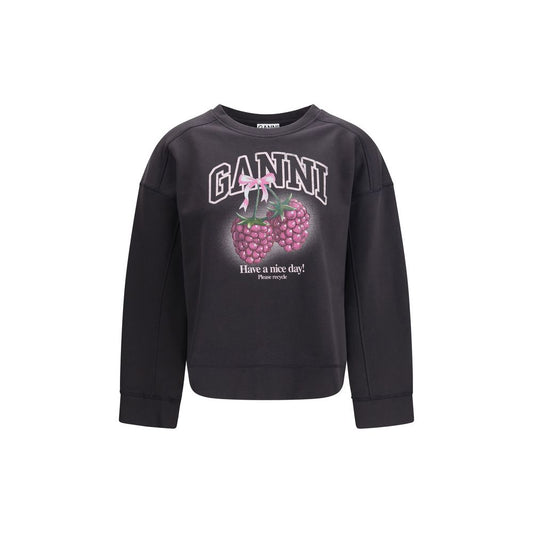 Ganni Gray Cotton Sweatshirt