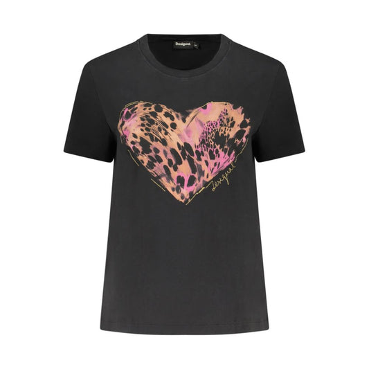 Desigual Nero Cotton Women T-Shirt