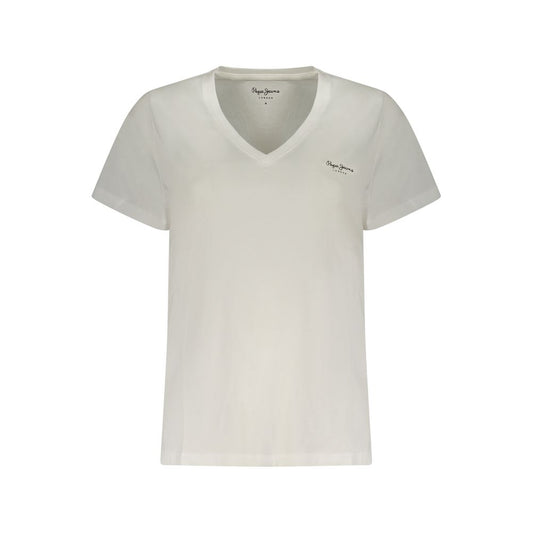 Pepe Jeans Bianco Cotton Womens T-Shirt