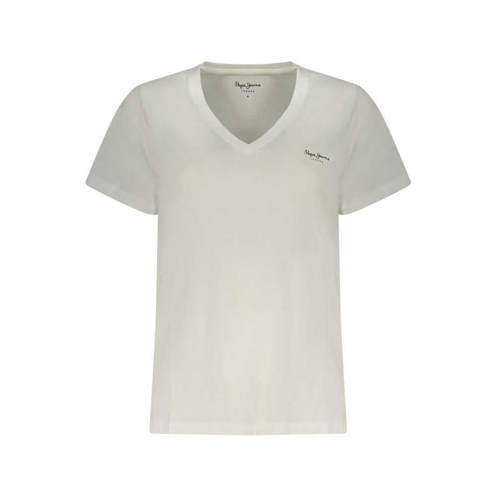 Pepe Jeans Bianco Cotton Womens T-Shirt