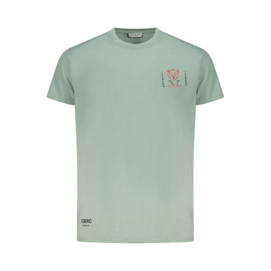 Iceberg Verde Cotton Men T-Shirt