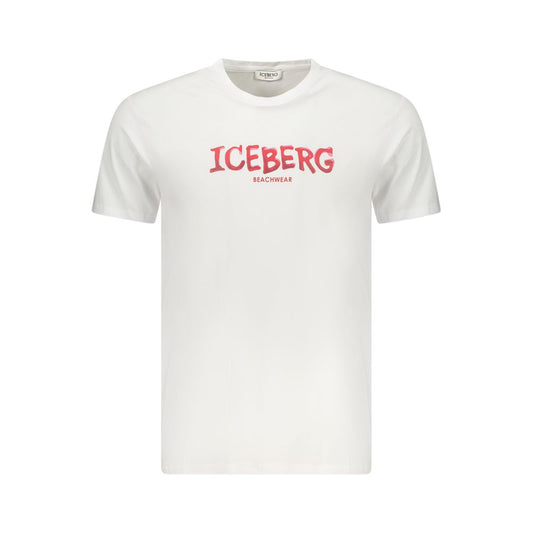Iceberg Bianco Cotton Men T-Shirt
