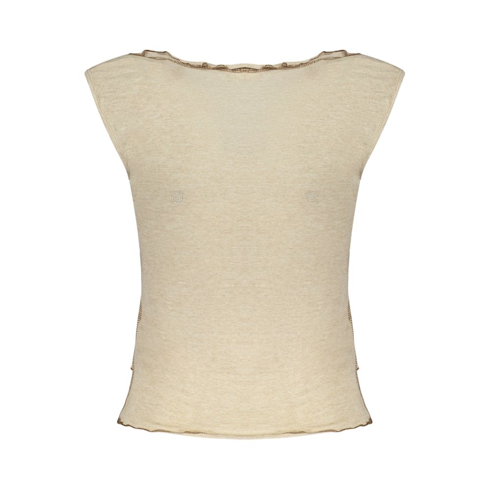 Desigual Beige Viscosa Woman Tank