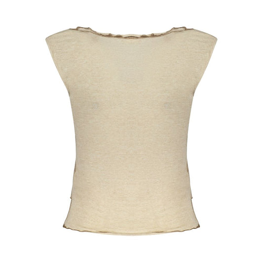 Desigual Beige Viscosa Woman Tank